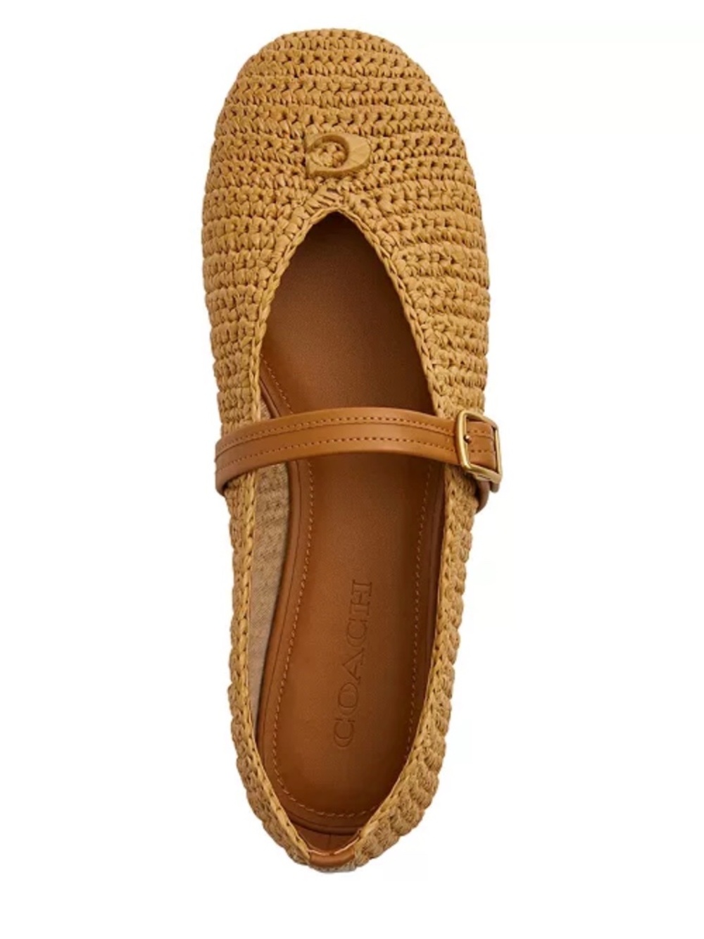 New Coach Women's Sculpted C Soft Mary Jane Flats